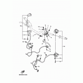 Схема вузла: Пульт управління рульовий та Важель Yamaha FZ10/ MTN1000 MT-10