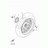 Схема вузла: Заднє колесо Yamaha YP400