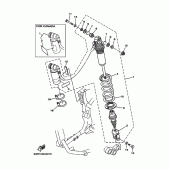 Схема вузла: Задня підвіска Yamaha TT-R250 TT-R250