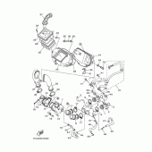 Схема вузла: Впускна система Yamaha XP500 T-MAX