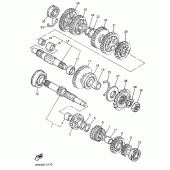 Схема узла: Трансмиссия Yamaha YZF750 YZF750