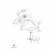 Схема узла: Топливный бак Yamaha XT125