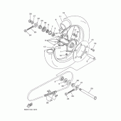 Схема узла: Заднее колесо Yamaha YZ250 YZ250