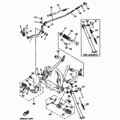 Схема узла: Подножки и Подставка Yamaha XT350 XT350