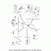 Схема узла: Электрооборудование (2) Yamaha XV1900 Roadliner S