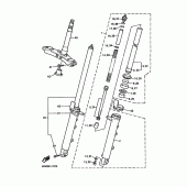 Схема вузла: Вилка передньої осі Yamaha XJ900 Diversion