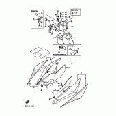 Схема узла: Боковая крышка Yamaha FZ6 FZ6