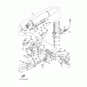 Схема вузла: Вихлопна система Yamaha XV1900 Midnight Star