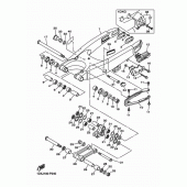 Схема вузла: Задній важіль та підвіска Yamaha WR450F