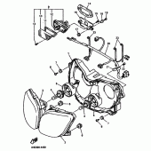 Схема узла: Alternate for headlight Yamaha YZF750 YZF750