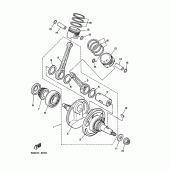 Схема вузла: Колінчастий вал та Поршень Yamaha XVS250 Drag Star