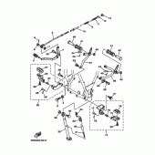 Схема вузла: Підножки і Підставка Yamaha TW125