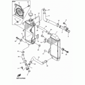 Схема узла: Радиатор и Патрубок системы охлаждения Yamaha YZ250 YZ250FX