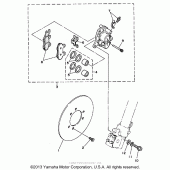 Схема вузла: Переднє гальмо Yamaha WR500Z