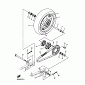 Схема узла: Заднее колесо Yamaha FZ6 FZ6 FAZER S2