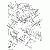 Схема узла: Задний рычаг и Подвеска Yamaha YZF750 YZF750