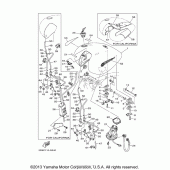 Схема узла: Топливный бак Yamaha XV1700 Road Star Midnight Silverado