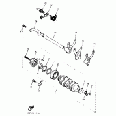 Схема узла: Shift cam . fork Yamaha XJ600 Diversion (Naked)
