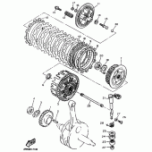 Схема вузла: Зчеплення Yamaha TT600