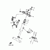 Схема узла: Рулевой механизм Yamaha XT350 XT350
