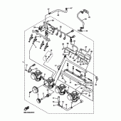 Схема вузла: Впускна система 2 Yamaha YZF-R6/YZF600 R6S