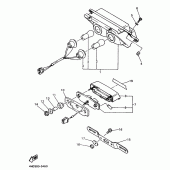 Схема вузла: Задній ліхтар (Стоп сигнал) Yamaha YZF750 YZF750