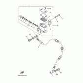 Схема узла: Передний тормозной цилиндр Yamaha XG250 TRICKER