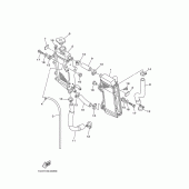 Схема узла: Радиатор и Патрубок системы охлаждения Yamaha YZ125