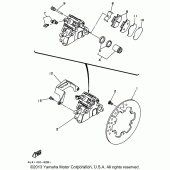 Схема узла: Задний тормозной суппорт Yamaha WR250 WR250Z