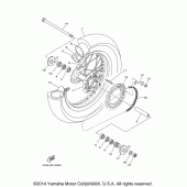 Схема узла: Заднее колесо Yamaha XT250 XT250