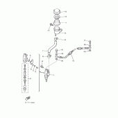 Схема вузла: Задній гальмівний циліндр Yamaha VMX12 V-MAX