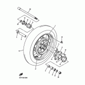 Схема узла: Заднее колесо Yamaha XVZ1300 Royal Star Venture S