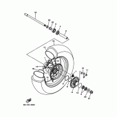 Схема вузла: Задне колесо Yamaha XVS1100 Drag Star Classic