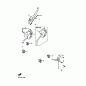 Схема узла: Пульт управления рулевой и Рычаг Yamaha XVZ1300 Royal Star Venture