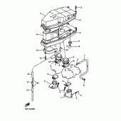 Схема вузла: Впускна система Yamaha XVZ1300 Royal Star Tour Deluxe