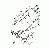 Схема узла: Боковая крышка Yamaha YBR250