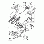 Схема вузла: Задній ліхтар (Стоп сигнал) Yamaha WR250 WR250R
