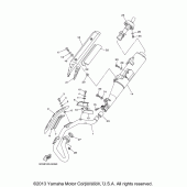 Схема узла: Выхлопная система Yamaha XT250 XT250