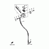 Схема узла: Передний тормозной цилиндр (ﾌﾗﾂﾄﾊﾝﾄﾞﾙ) Yamaha XV400 Virago