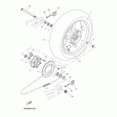 Схема узла: Заднее колесо Yamaha MT03 MT-03