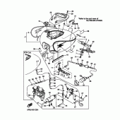 Схема вузла: Паливний бак Yamaha XVS1100 V-Star Custom