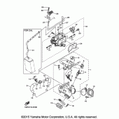 Схема вузла: Впускна система 1 Yamaha XVS1300 Stryker