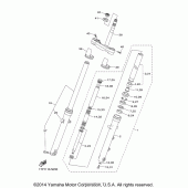 Схема узла: Вилка передней оси Yamaha XVS950 Bolt R-Spec