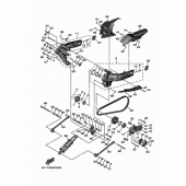 Схема вузла: Задній важіль та підвіска Yamaha XP530 T-MAX SX