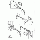 Схема вузла: Поворотники Yamaha XJ600 Diversion (S-TYPE)