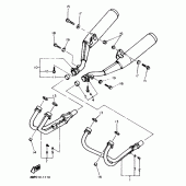 Схема узла: Выхлопная система Yamaha XJ600 Diversion (Naked)