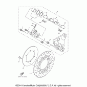 Схема вузла: Задній гальмівний супорт Yamaha XV1900 Raider