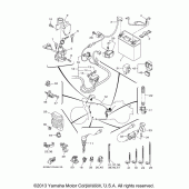 Схема вузла: Електроустаткування (2) Yamaha XV1700 Road Star Midnight Silverado