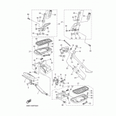 Схема вузла: Підніжки та підставка Yamaha XVS1300 V-Star Classic