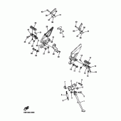 Схема узла: Подножки и Подставка Yamaha FZ6 FZ6 (Naked)